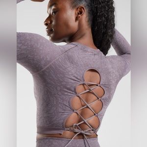 SOLD Gymshark Gym Shark Adapt Animal Seamless Workout Exercise Two Piece Set L